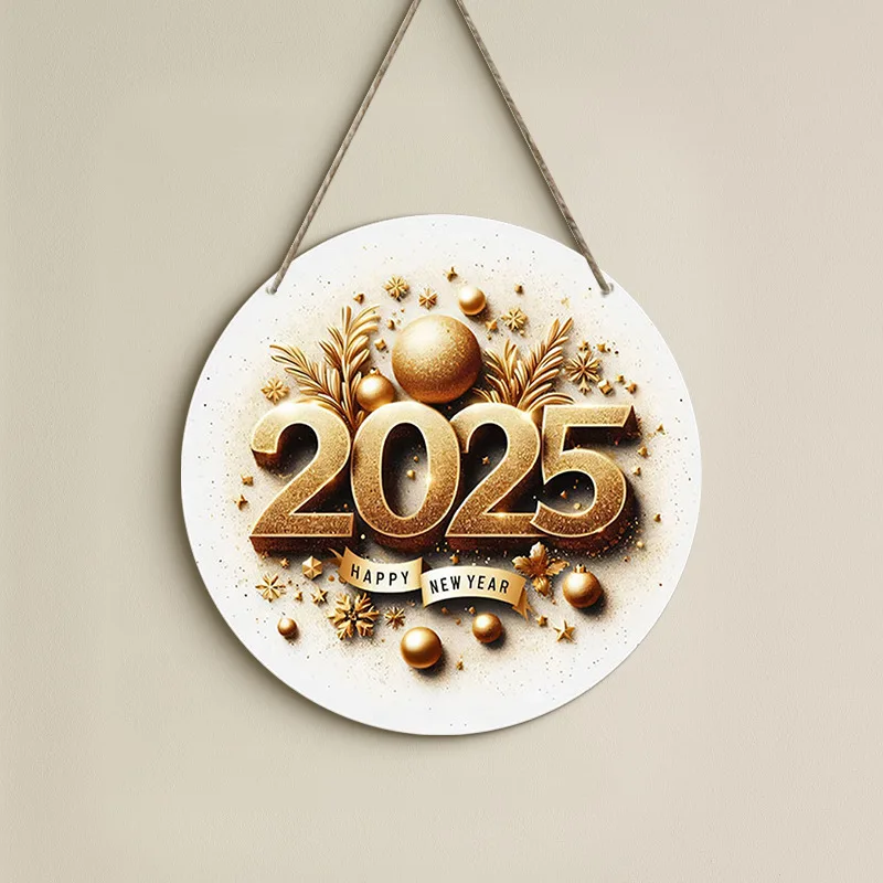 Vietnam Home Decor NEW YEAR Round Wood Door Hanging Sign Beautiful Wooden Wall Craft