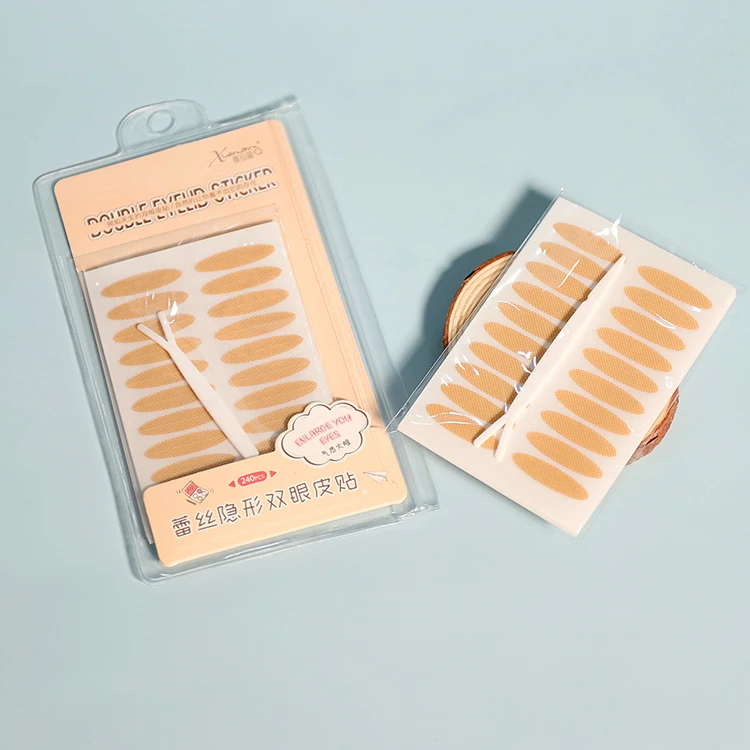 
240 pairs New lace eyelid stickers mesh invisible beginner waterproof girl double eyelid stickers makeup tool Cosmetic Tool 