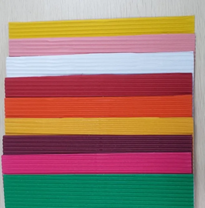 Corrugated Cardboard Strips DIY Paper Sheet Cardboard Color Corrugated Paper for Handcraft