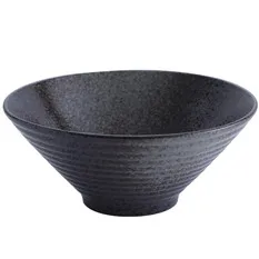 custom logo cheap black japanese style porcelain ceramic ramen noodle soup bowls set