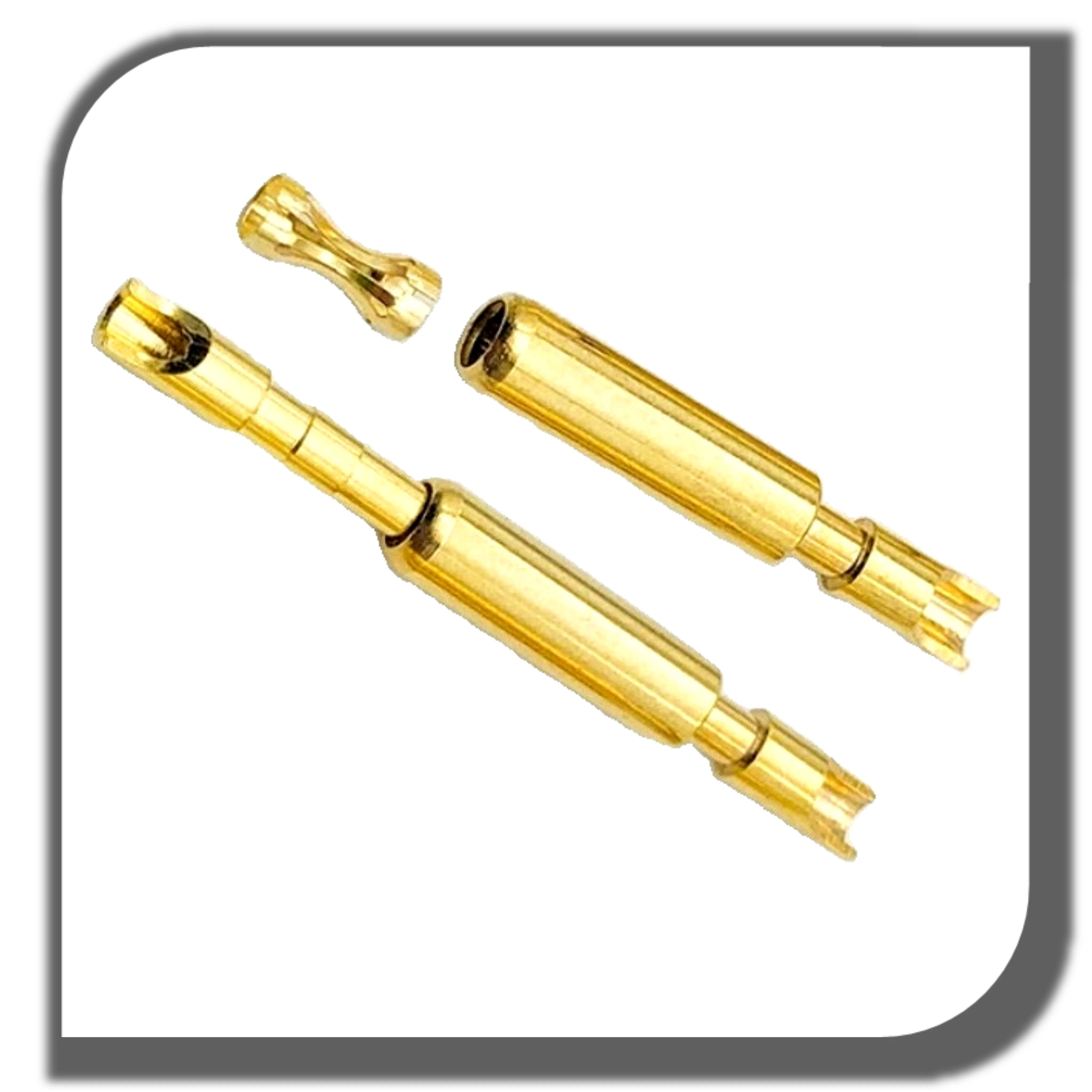 factory supply brass contact pins with spring crimp bushings for cable connector
