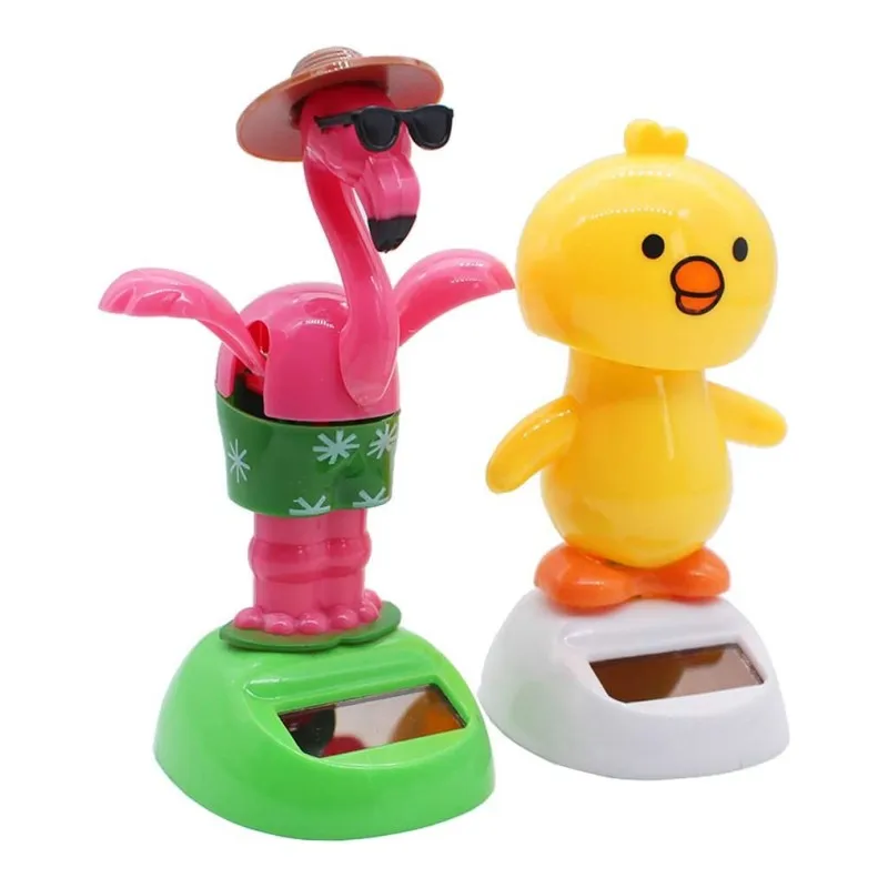 Car Interior Office Desk Decoration Cute Animals Small Beer Dog Solar Powered Dancing Toy