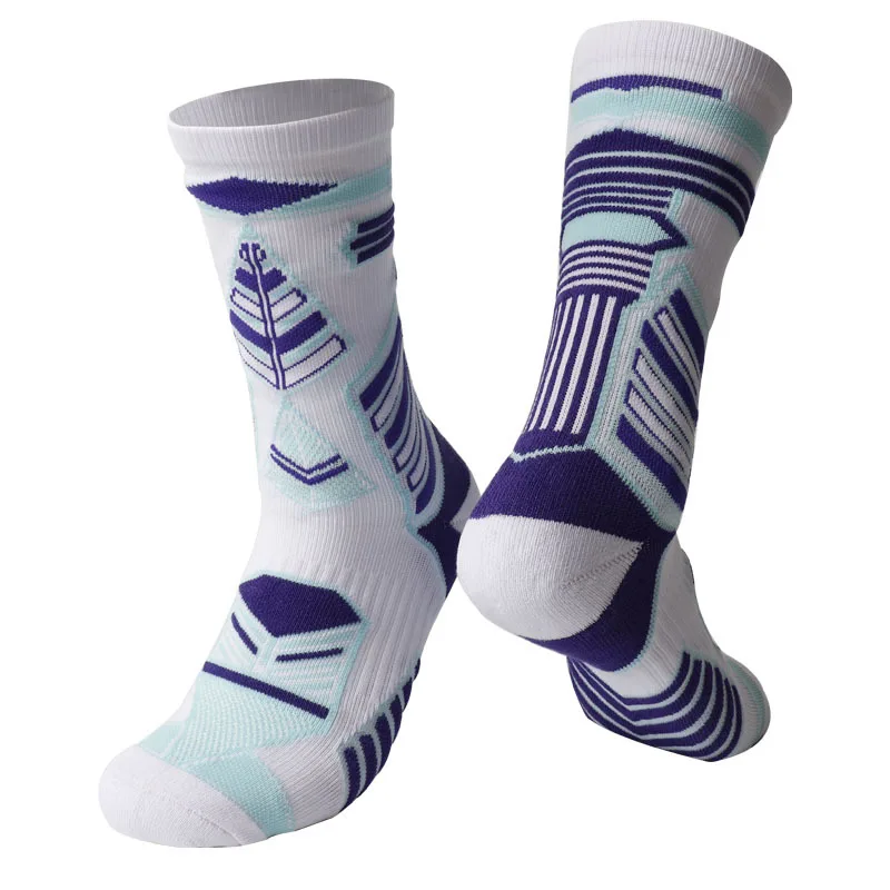Fashion Style Basketball Socks Custom Logo Thick Terry Cushioned Crew Cotton Socks