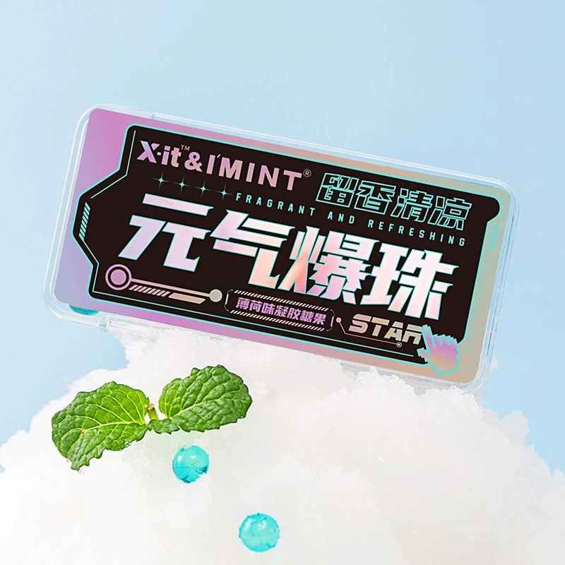 IMINT fruit mint candy fresh breath mint gel sweets sour and sweet exotic popping liquid candy social whitening chew gummies
