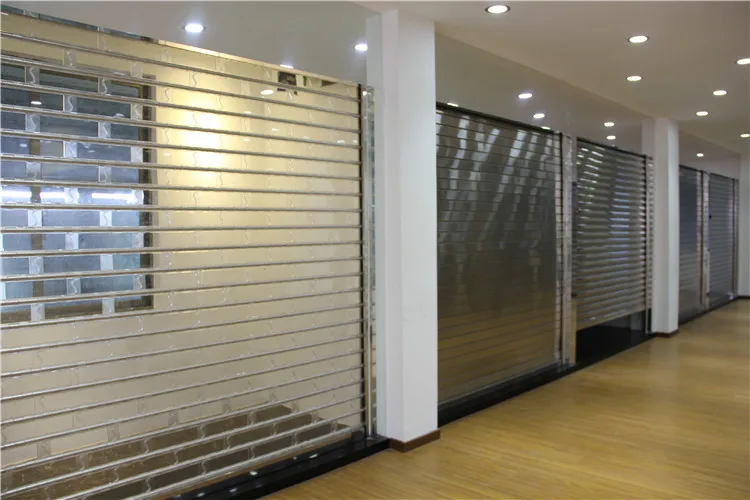 Foshan Plastic Accordion  Transparent Pvc Sound Proof Roller Shutters Door