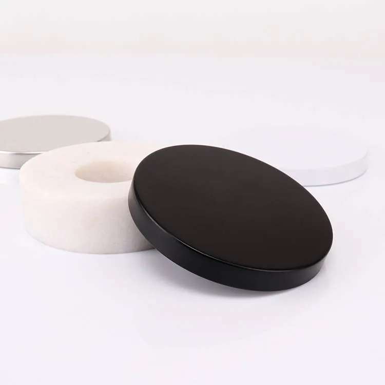 Metal Black Lids For Candle Jars Wholesaler Lids With Silicon Sealing For Candle Making