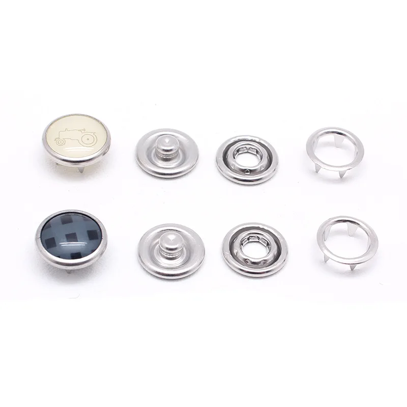 Hot sell 14mm 15mm 20mm 21mm snap button clothing pearl ring prong snap button