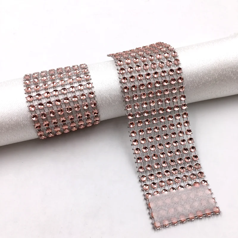 Wholesale Blush Acrylic Napkin Rings For Wedding