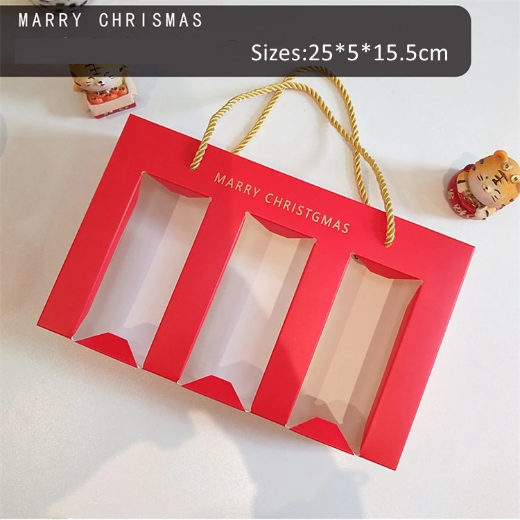 Happy New Year Merry Christmas Biscuit Bakery Cookie package gift box