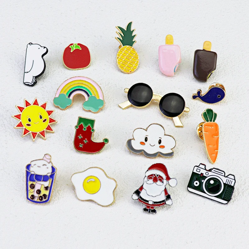 Cartoon Rabbit Brooch Cute Cat Scissors Lapel Enamel Pin Fashion Animal Metal Badge Jewelry Backpack Clothing Accessories