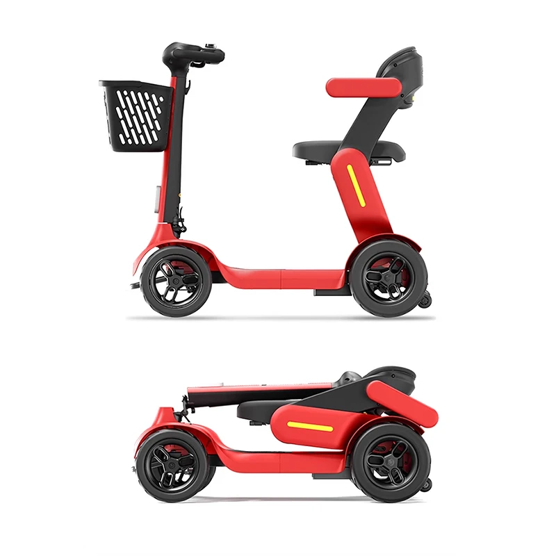 Electric Shopping Cart For Old People 10 Inches Big Inflatable Wheels Electric Scooter With Auto Hold Function