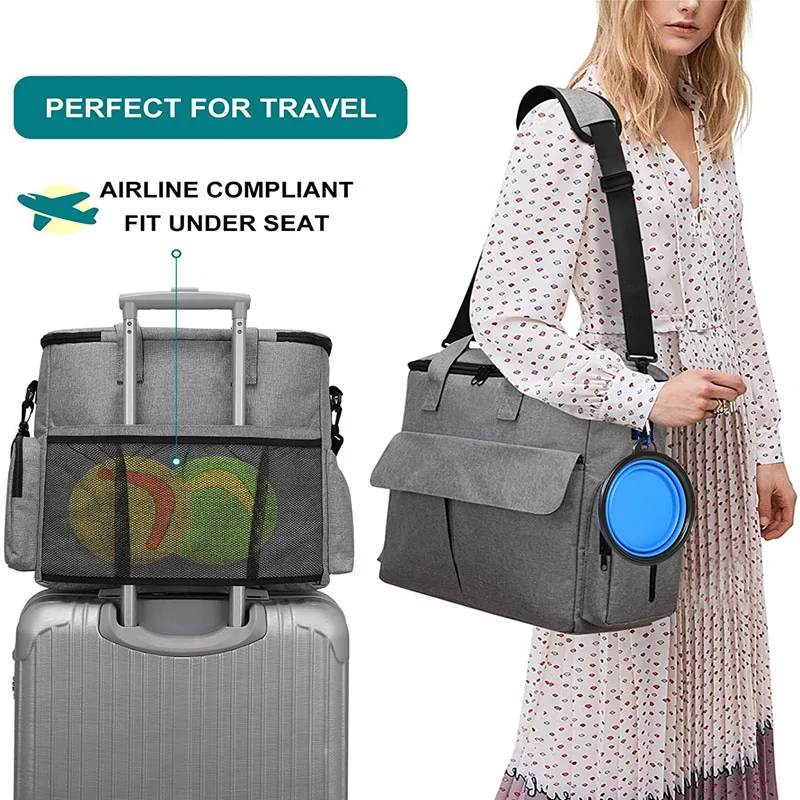 HC Pet Tote Bag Hot Selling High Quality Durable Expandable Airline Approved Cat Bag Pet  Travel Tote Bag