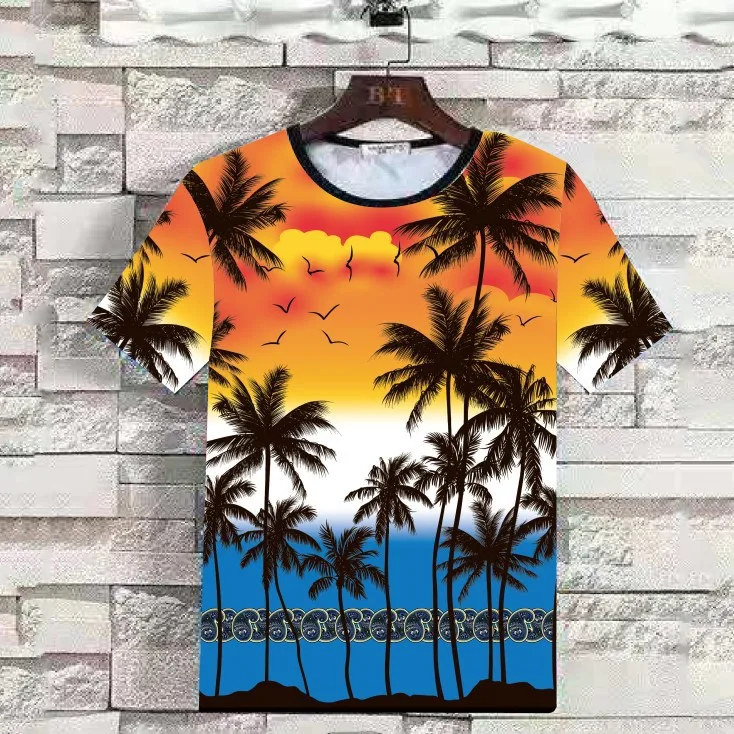 New MOQ Custom T-Shirt 3D Print Psychedelic Tie Dye T-Shirt 3D Printed Casual Multi-Pattern T-Shirts