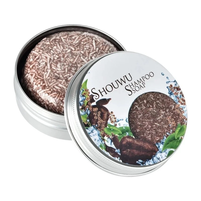 Wholesale Handmade Natural Organic Vegan Hair Darkening Eco Friendly Solid Conditioning Shampoo Shouwu Bar Soap