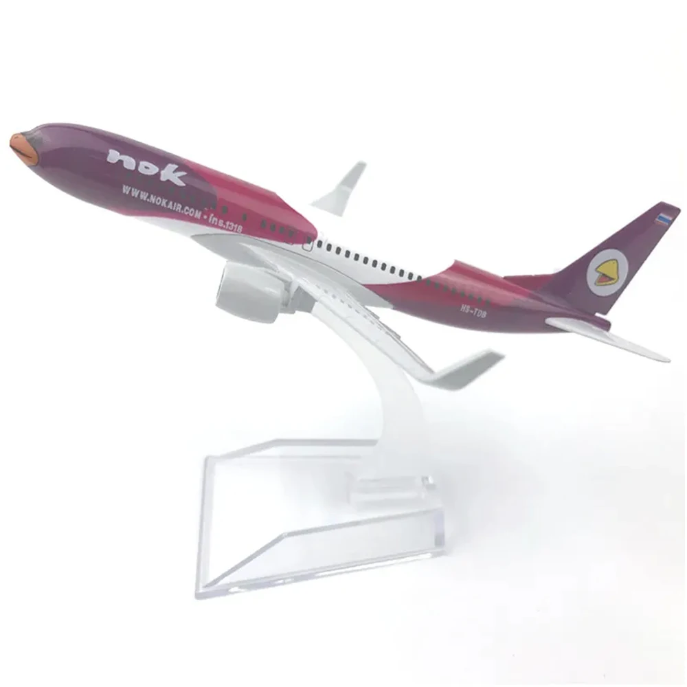 16cm Purple Thailand Air Thai NOK B737 Airlines Airplane Model Boeing 737 Airways Plane 16cm Aircraft Toy