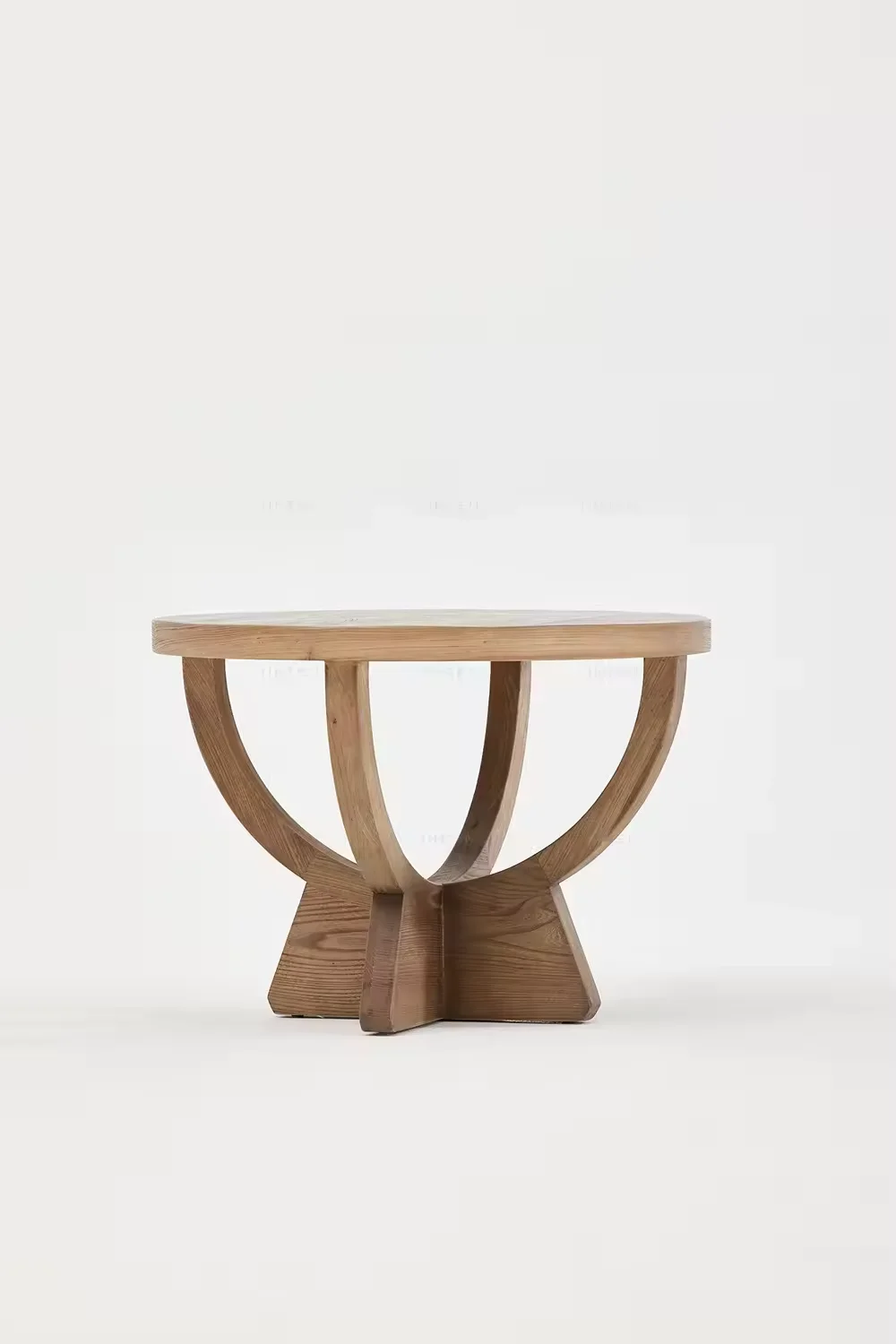 Recycled Elm Wood Coffee Table with Natural-Washed Luxury Wabi Sabi Light French Style Farmhouse Furniture for Living Room
