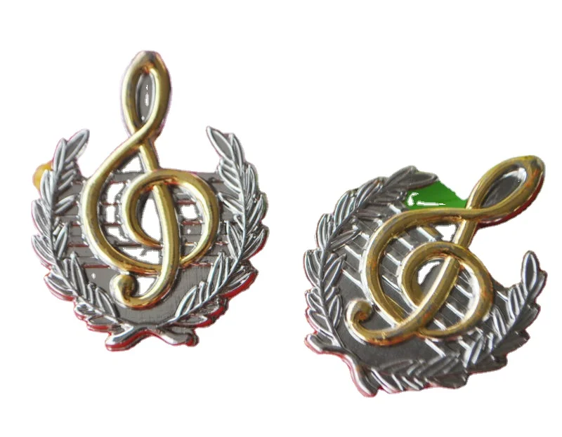Shaped Music Notes Metal Button Pin Badge