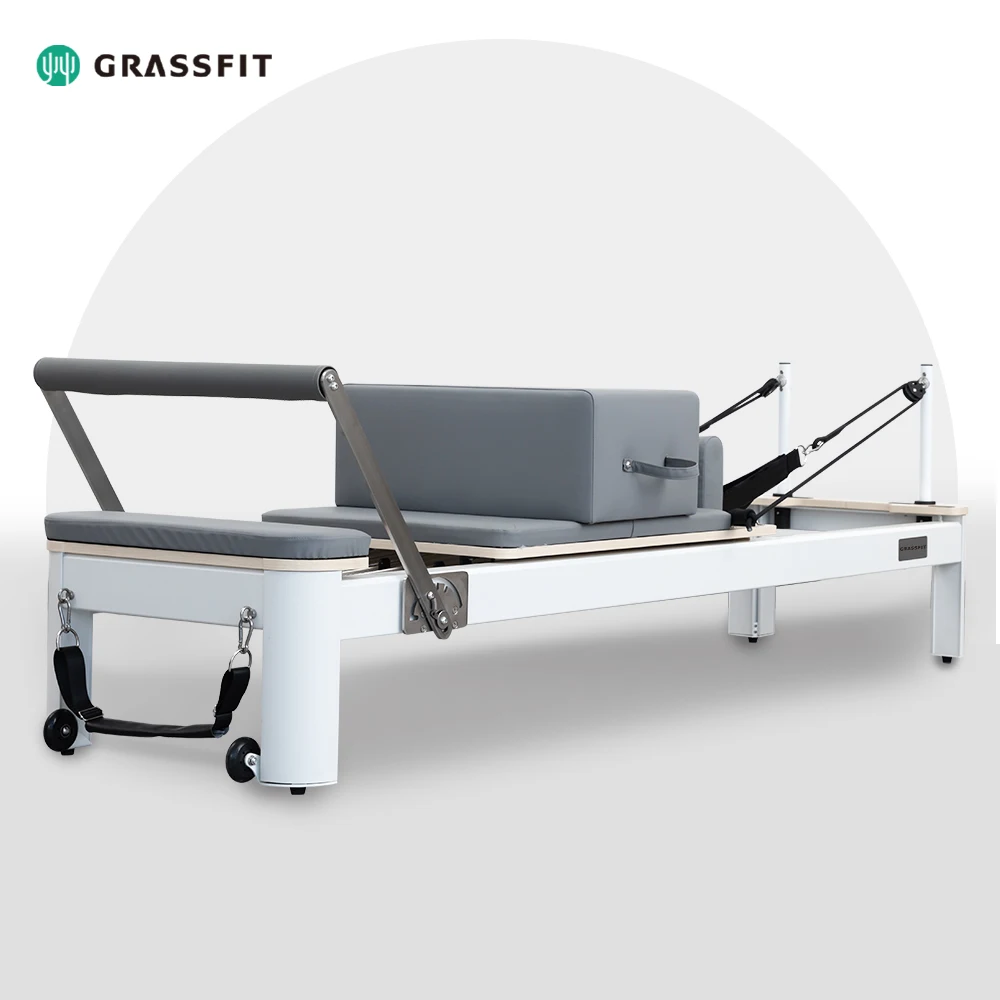 High Quality Commercial Gym Studio Fitness Equipment Durable Aluminium Alloy Pilates Reformers Machine Core Bed White Coating