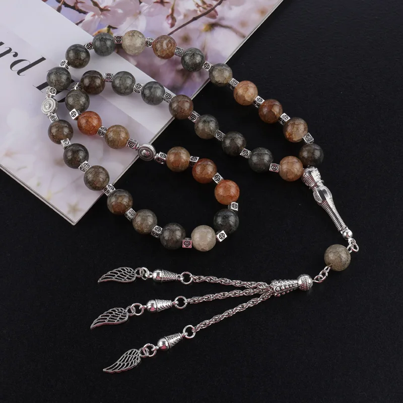 Wholesale 33pcs Religion Muslim Islamic beaded glass beads high quality rosary bracelets