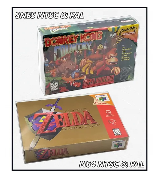 Nintendo gaming toy protector box, Records box, Comics packaging VHS Tape protector