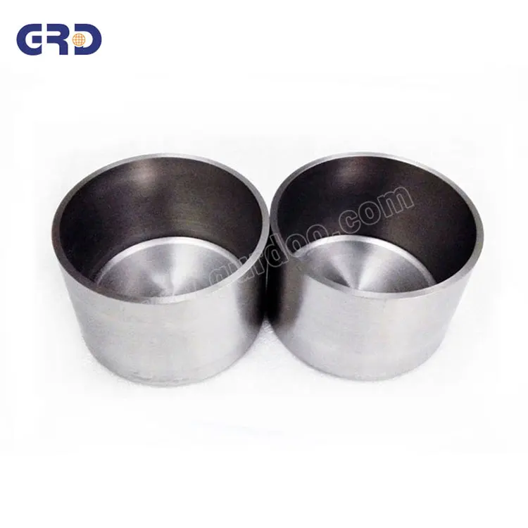 99.98% W tungsten molybdenum crucibles for high temperature furnace