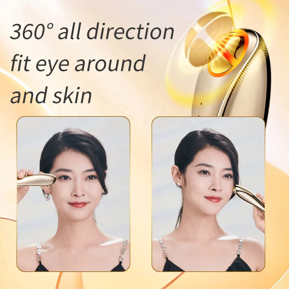 2025 Eye Lift Massage Light Therapy Electric Led Eye Wrinkle Eraser Pen Remover Wireless Eye Massager Device Remove Dark Circles