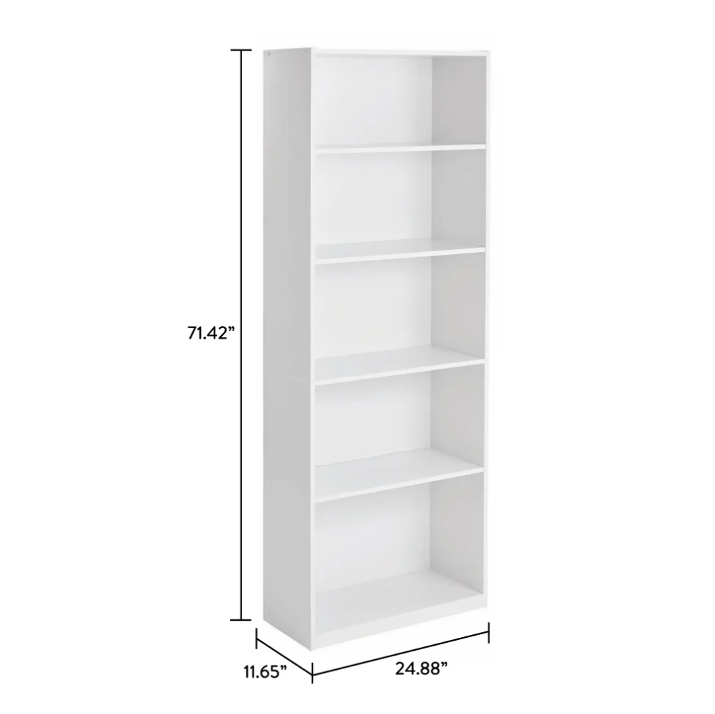 Combohome Standing Type Wooden Bookshelf Bookcase Multi-Racks Living Room Book Shelves Easy Installation Leaning Wood Furniture
