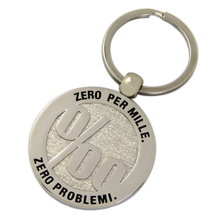 New Design Custom Promotional Advertising Keychains 2024 Round Custom Enamel Poker Chip Keychain