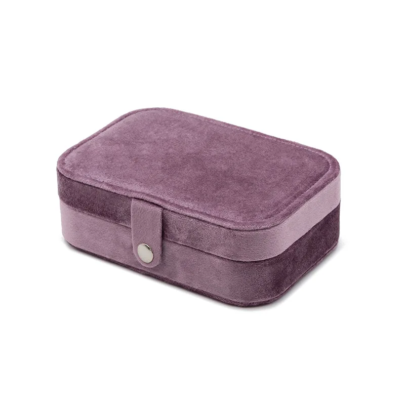 Velvet portable multi-functional jewelry box with mirror spot wholesale