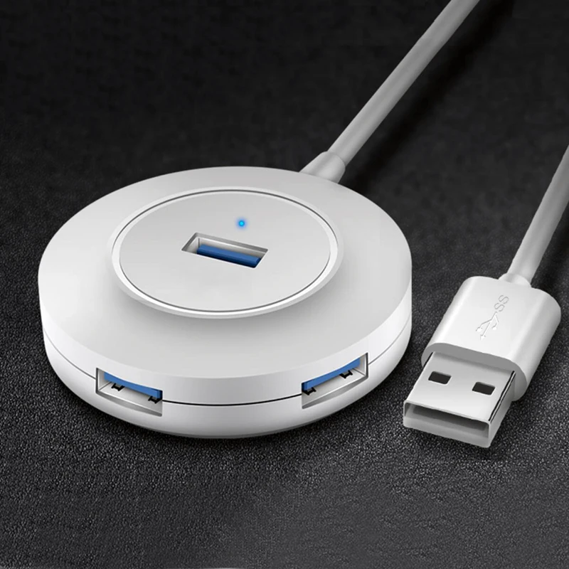 USB-концентратор с 4 портами USB 3,0 Тип c, портативный хаб для передачи данных, Круглый адаптер micro usb c Для iMac Pro MacBook Air Mac Mini Pro