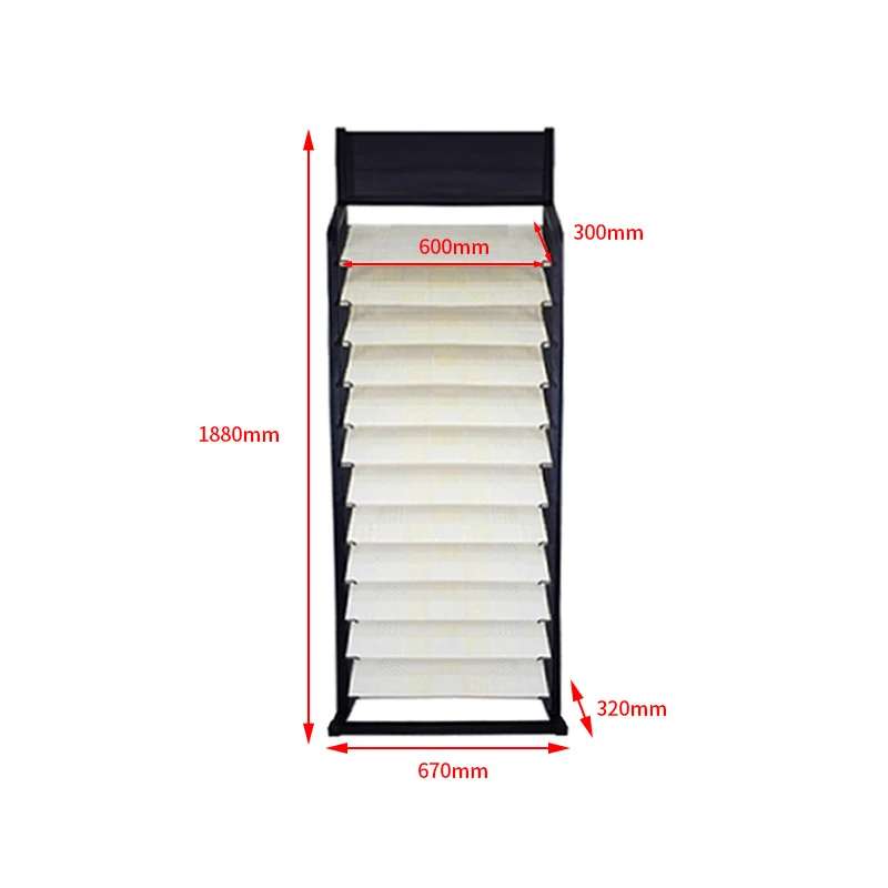 Sample Showroom Stone Organizer Holder Rack Slab Rock Stone Display Stand