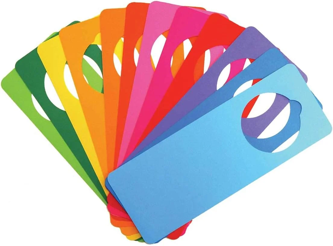 Fashion promotional hotel high quality double side felt door hangers with metal ring felt door hanger