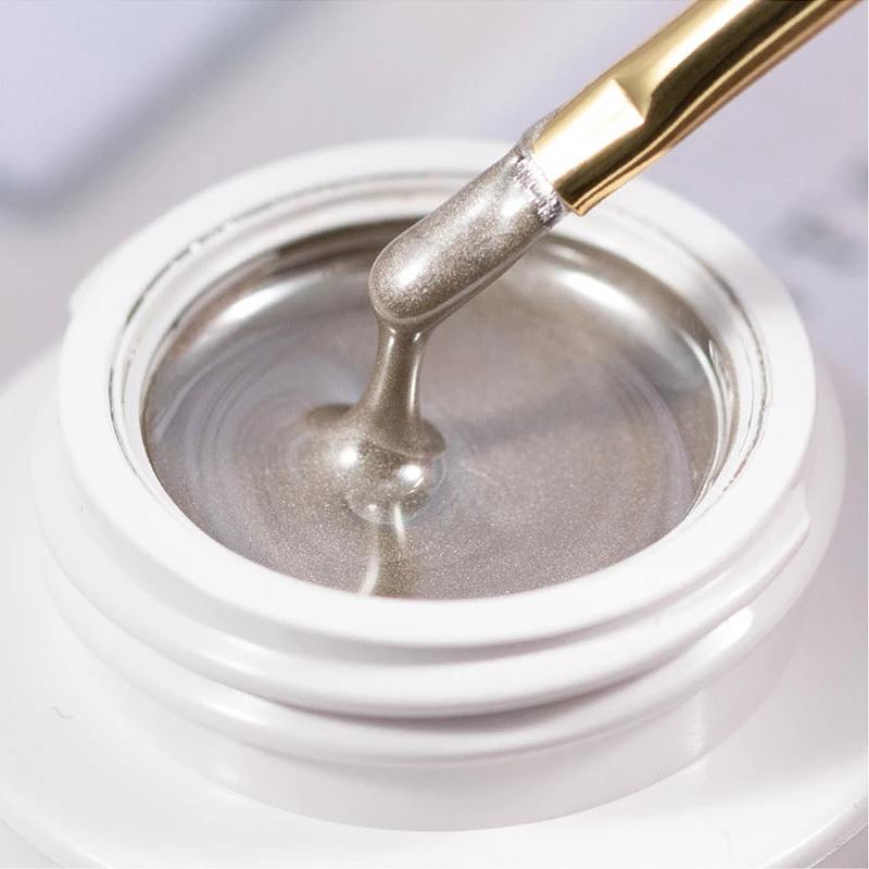 Private Label Metallic Painting Gel Polish Nail Art Silver Chrome Metal Painting UV Gel