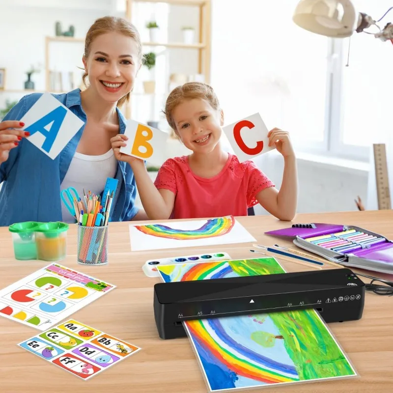 Portable Mini A4 A5 A6 Warm UP Faster Plastificadora Automatic Hot and Cold Laminator Machine