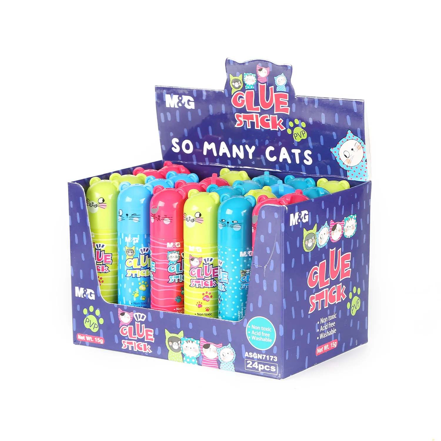 Cute Cats Shape PVP Glue Stick Stationery For School Suooly
