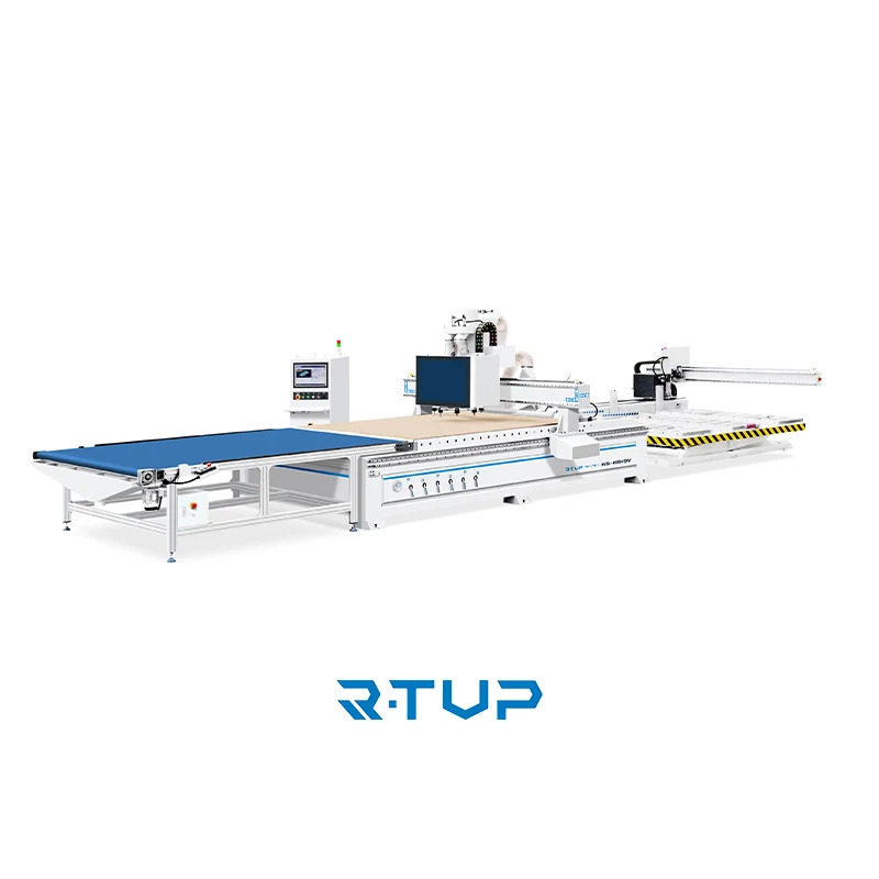 R-TUP Full Automatic MDF Cutting Line Woodworking Auto Tool Change Magazine Wood Router Line