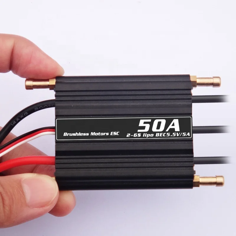 2-6S waterproof 50amp marine spare parts with BEC rc boat esc