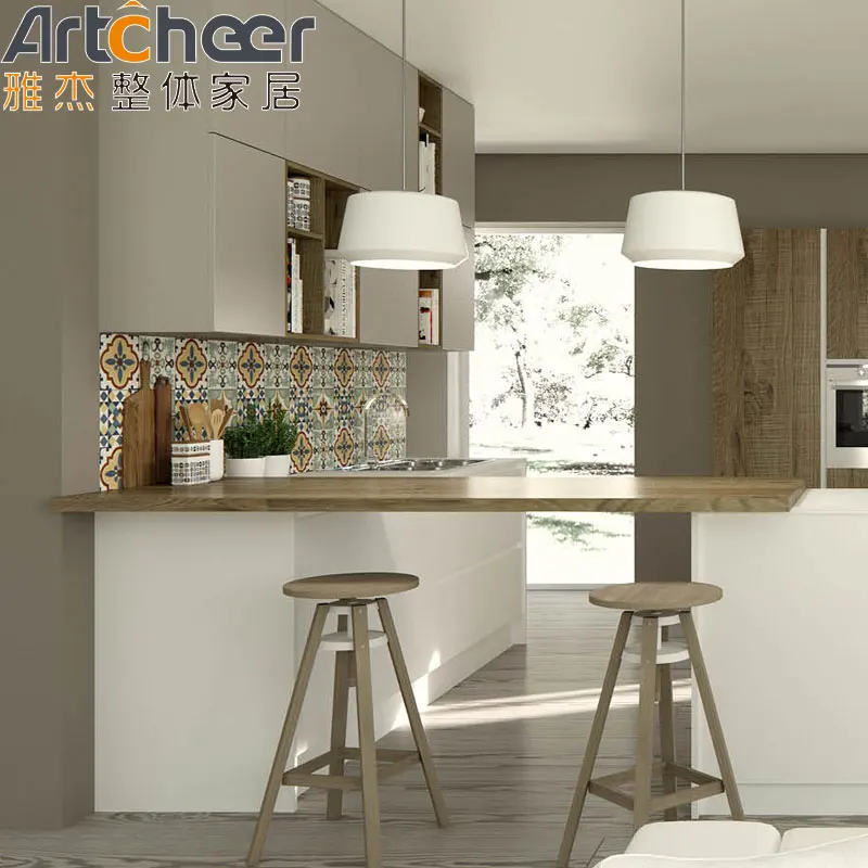 Home furniture Modern Kitchen Furniture Italian Designs Samples Luxury glossy board Modular Unit Made In China Kitchen Cabinet