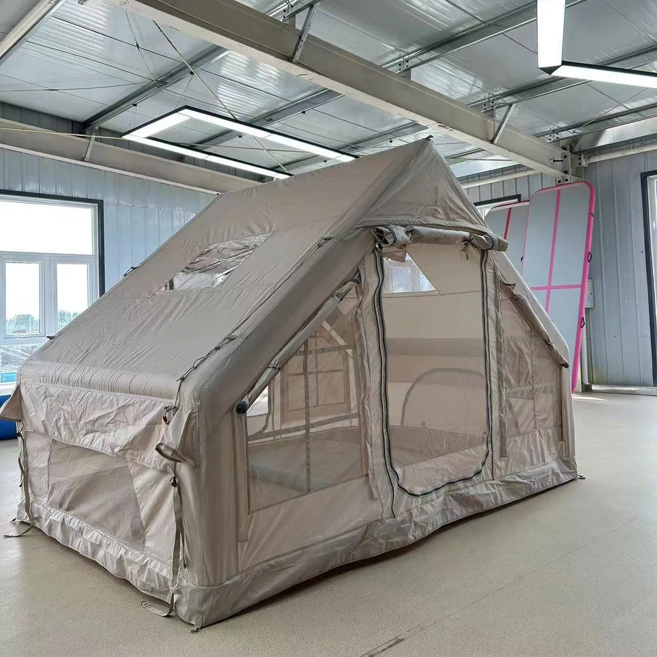 Jetshark Outdoor Camping Waterproof 420D Oxford Cloth Family Tent Integrated Roof Ridge Quick Opening Inflatable Tent