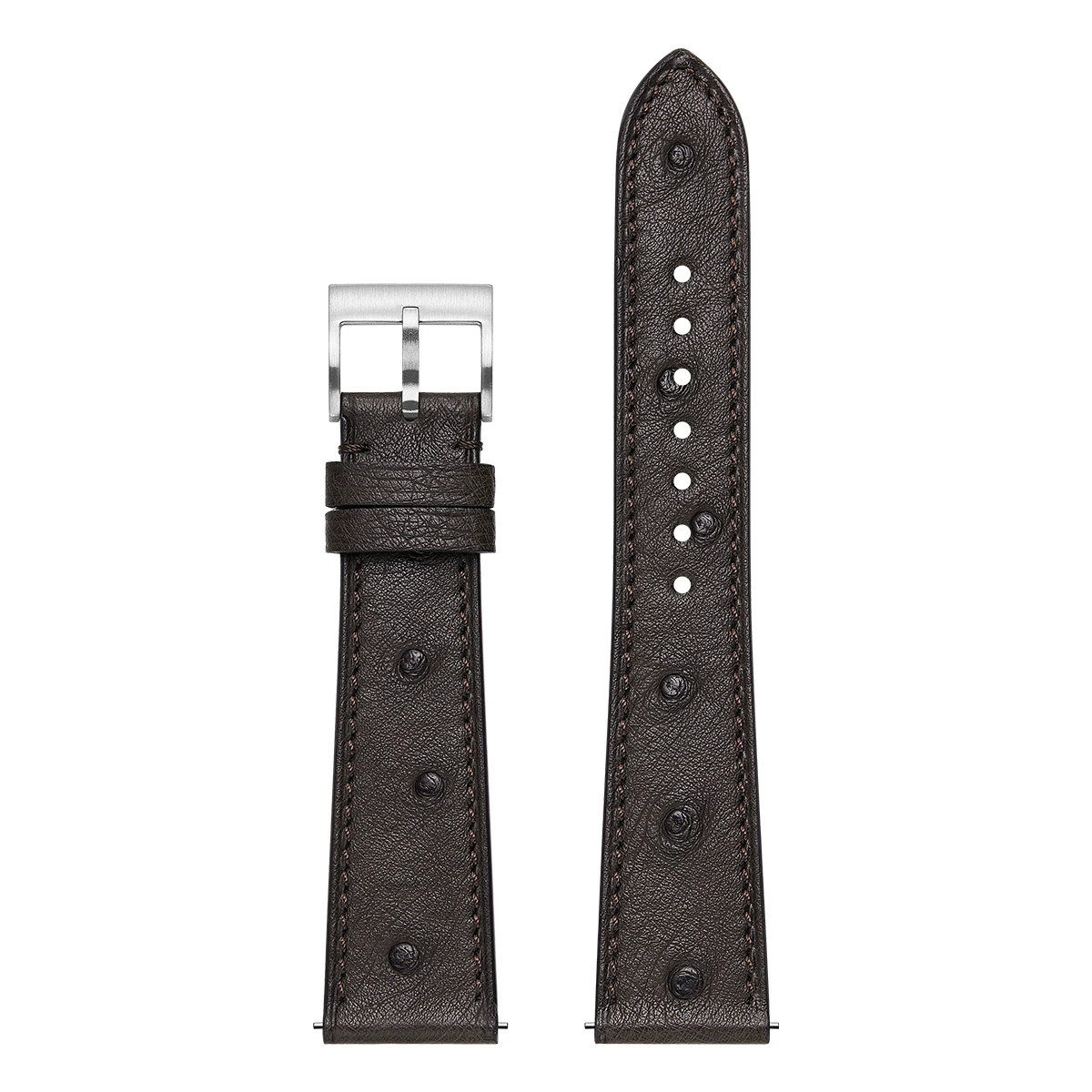 Ostrich Leather Piel de avestruz Watch Straps Wholesale Africa Leather Exotic Logo Style Custom