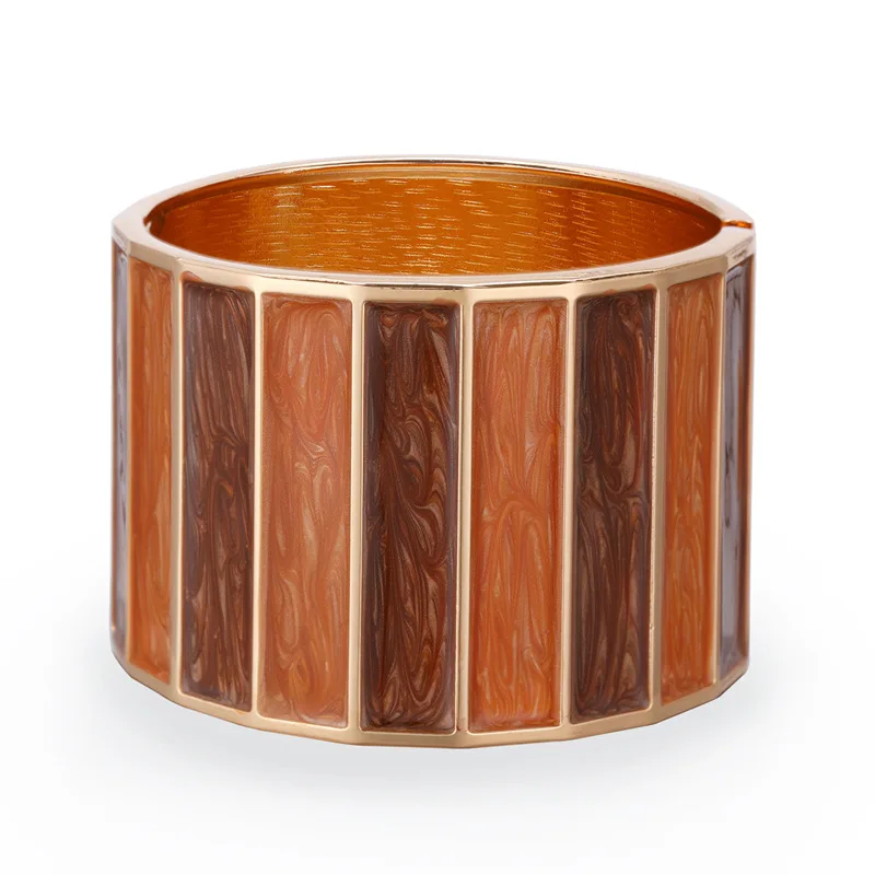 2021 Fashion Women Enamel Stripe Pattern Effect Bracelet Ethnic Boho Handmade Friendship Bracelets