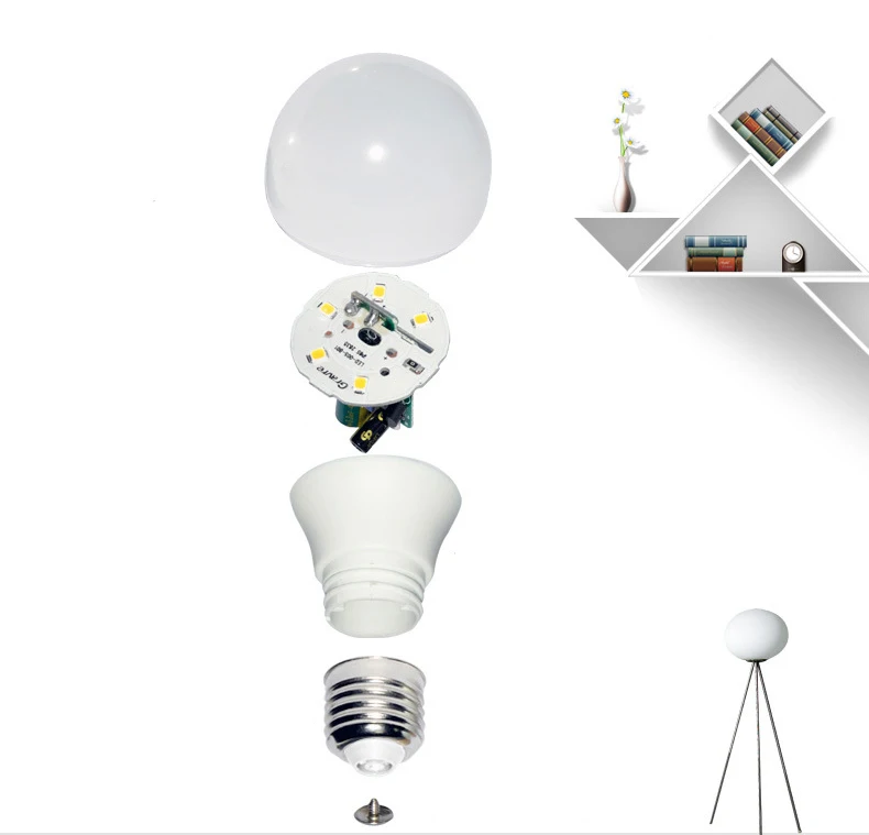 B22 E26 E27 Led A Bulb ckd Spare Parts Unassembled Kit Assembling Led Bulb Raw Material Skd
