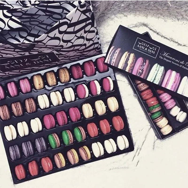 Packaging Macaron Box With Blister Tray Insert Chocolate Box Luxury With Bag