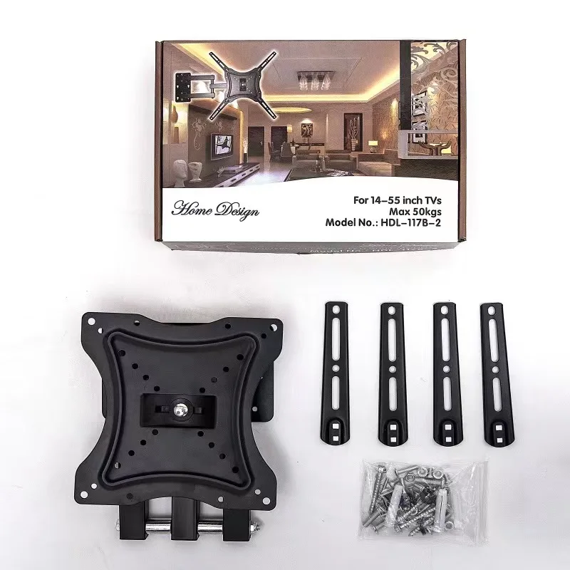 Full Motion TV Wall Mount  Bracket for 26-55 Inch Tilt Swivel  TV Stand PC Monitor TV Holder