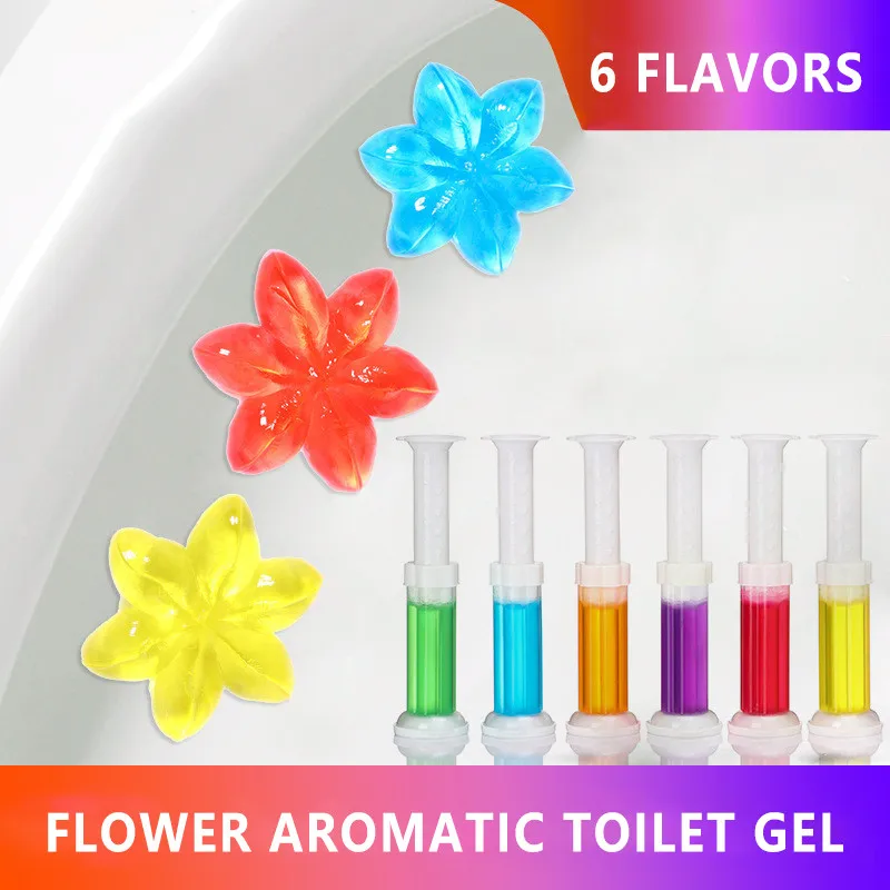 New Natural Fragrance Flower Gel Detergent Toilet Cleaner Deodorizer Bowl Gel Syringes Other Clothing Accessories