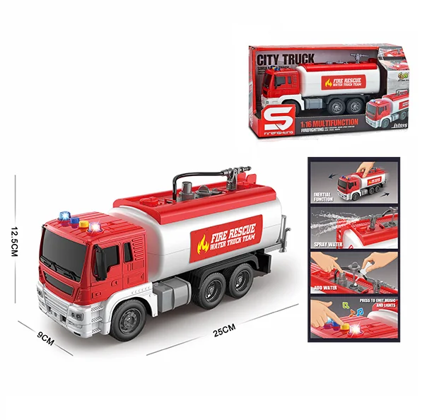 Fire Rescue Water Car Toy Inertia Fire Engine Toy Fire Truck Toy