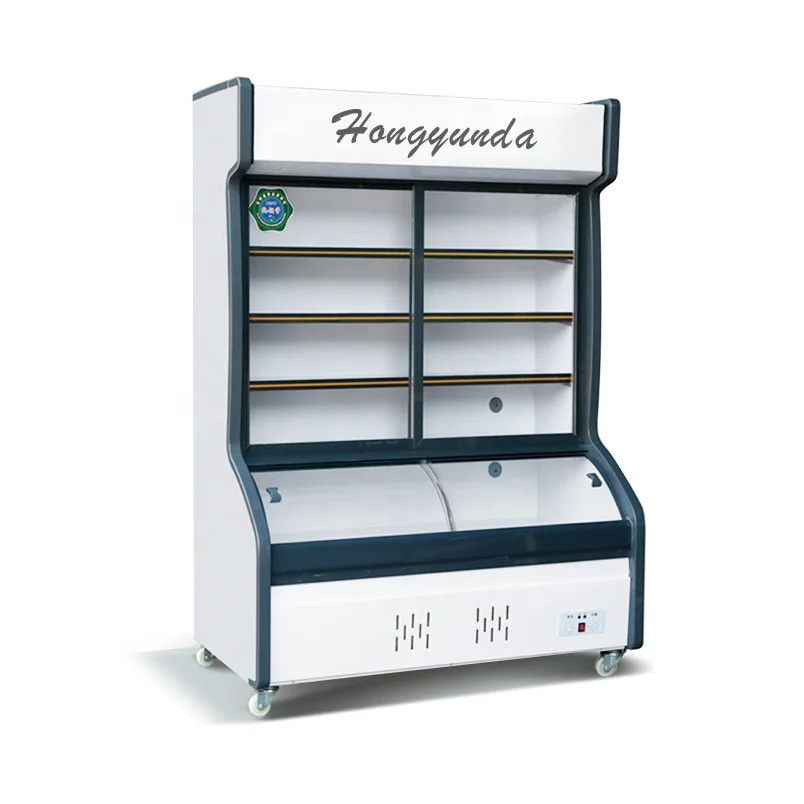 Commercial Fruit Fridge Vegetable Chiller Display Freezer Supermarket Refrigerator