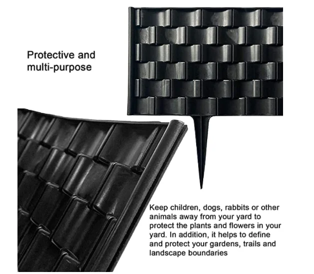 Rattan Effect Plastic Lawn Garden Edging 3m