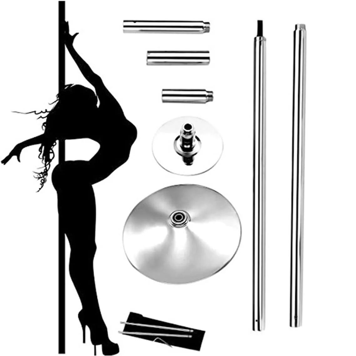 High Quality Adjustable Dance Pole 45 mm | Pole Dance Portable| Stripper Rod | Professional Steel Massive Version