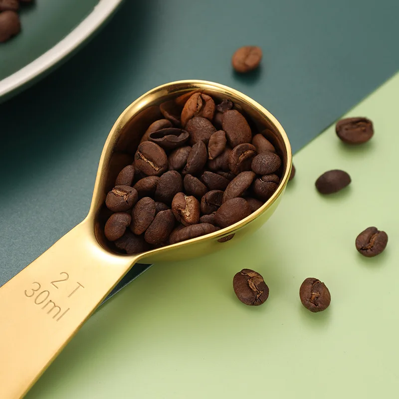 2&1 Tablespoon SUS 304 Stainless Steel Utensils Set round round Tea Spoon and Scoop for Coffee Dessert Kitchen Measurements